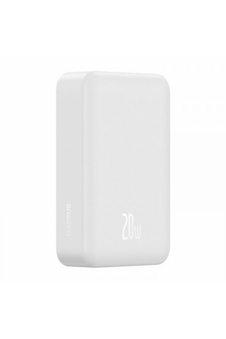 Портативный аккумулятор Baseus Magnetic Mini Wireless Fast Charge Power Bank 20000mAh 20W (белый) 