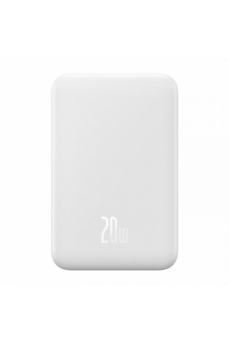 Портативный аккумулятор Baseus Magnetic Mini Wireless Fast Charge Power Bank 20000mAh 20W (белый) 1