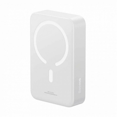 Портативный аккумулятор Baseus Magnetic Mini Wireless Fast Charge Power Bank 20000mAh 20W (белый) 8
