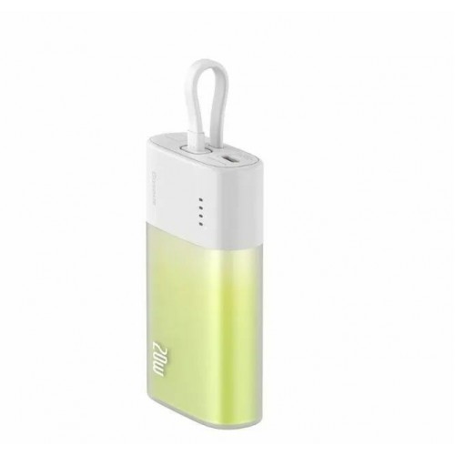 Портативный аккумулятор Baseus Popsicle Fast Charging Power Bank iPhone Edition 5200mAh 20W (белый/зеленый) 5