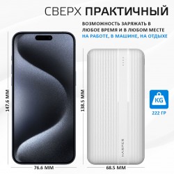 Портативный аккумулятор HARPER PB-10006 10000mAh (белый)