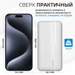 Портативный аккумулятор HARPER PB-10006 10000mAh (белый)