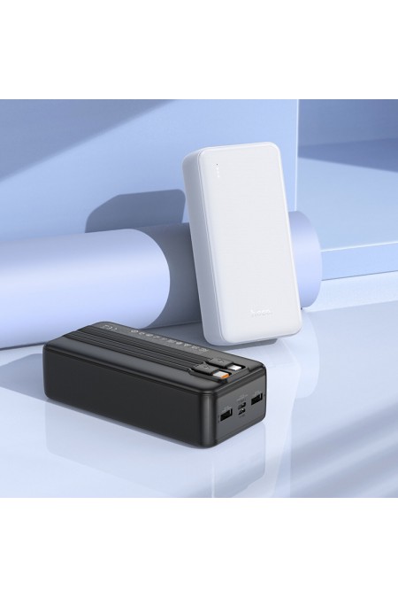 Портативный аккумулятор Hoco J118B Speed energy with cable 30000mAh (белый) 3