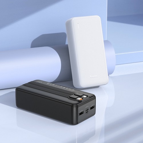 Портативный аккумулятор Hoco J118B Speed energy with cable 30000mAh (белый) 3