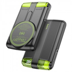 Портативный аккумулятор Hoco J127 Mecha dual PD20W With cable and Digital Display mini 10000mAh (черный)