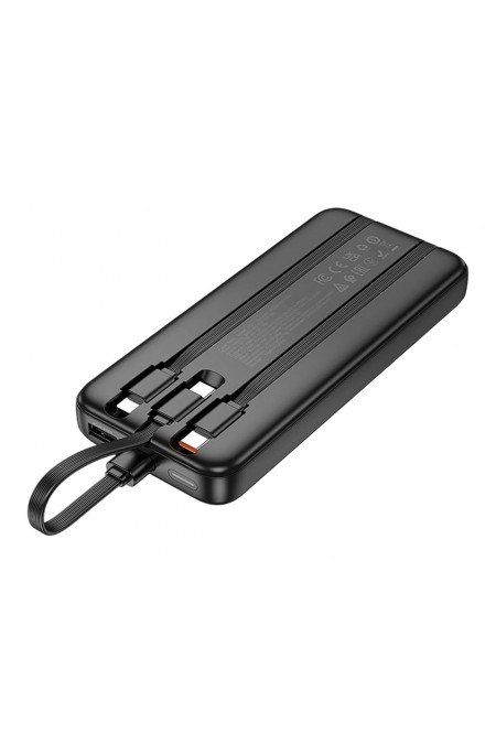 Портативный аккумулятор Hoco J132 Sabio 22.5W+PD20W fully compatible power bank with 3 cables 10000mAh (черный) 2