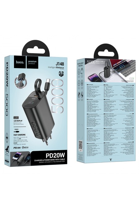 Портативный аккумулятор Hoco J148 Handy 5000mAh (черный) 5