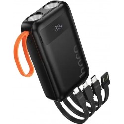 Портативный аккумулятор Hoco J151 Spirit dual lighting four-cable 10000mAh (черный)