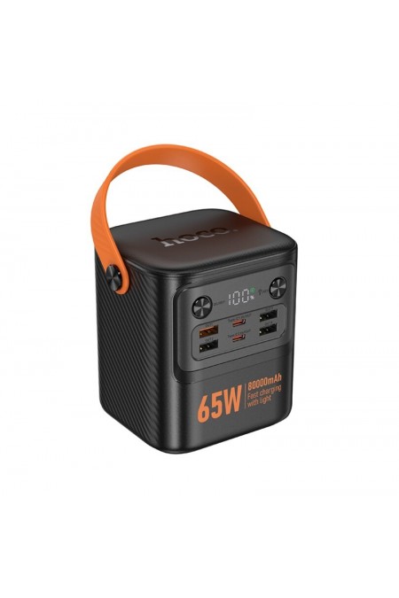 Портативный аккумулятор Hoco J152 Pro Tough PD65W+light 80000mAh (черный) 