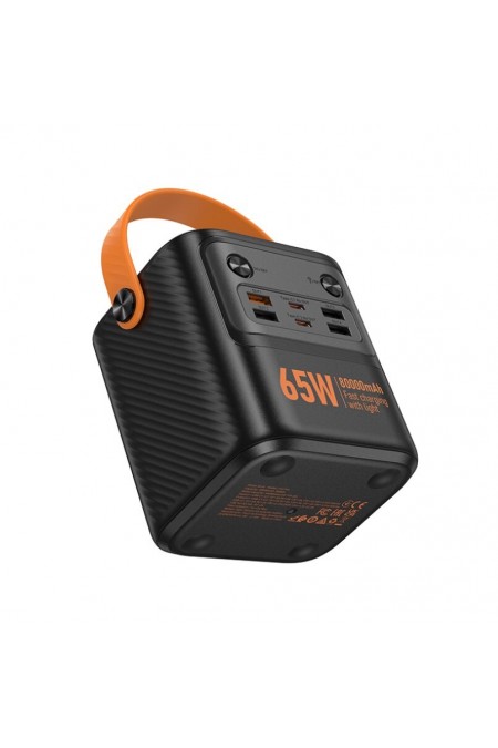 Портативный аккумулятор Hoco J152 Pro Tough PD65W+light 80000mAh (черный) 7