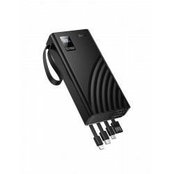 Портативный аккумулятор Hoco J155 Shine 22.5W+PD20W+light 4-cable 20000mAh (черный)