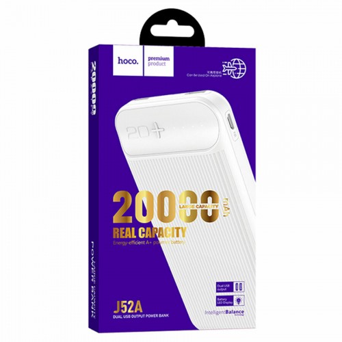 Портативный аккумулятор Hoco J52A New joy 20000mAh (белый) 4