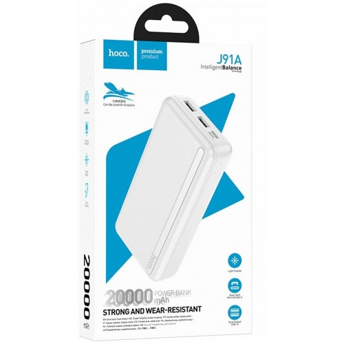 Портативный аккумулятор Hoco J91A 20000mAh (белый) 5