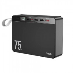 Портативный аккумулятор Hoco J94 Overlord 22.5W fully compatible power bank 75000mAh (черный)