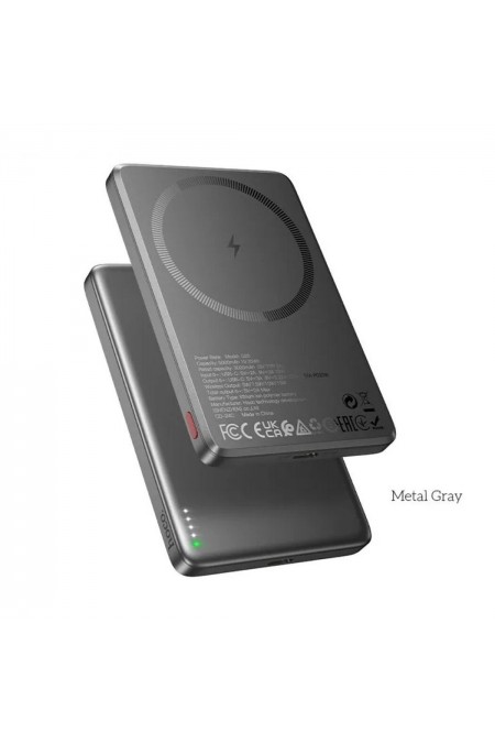 Портативный аккумулятор Hoco Q26 Joy PD20W magnetic fast charging power bank 5000mAh (серый) 