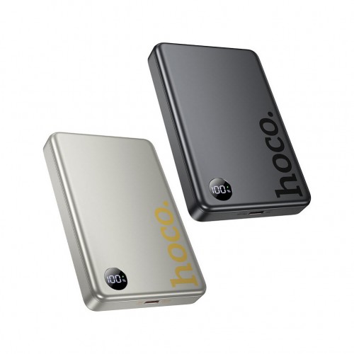Портативный аккумулятор Hoco Q34 Clever PD20W magnetic fast charging with digital display 10000mAh (золотой титан) 2