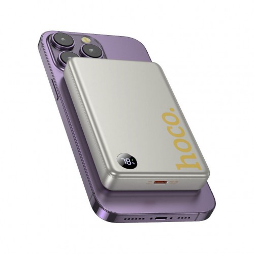 Портативный аккумулятор Hoco Q34 Clever PD20W magnetic fast charging with digital display 10000mAh (золотой титан) 3