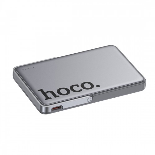 Портативный аккумулятор Hoco Q36 Sunlight PD20W magnetic suction+holder 5000mAh (серый металлик) 5