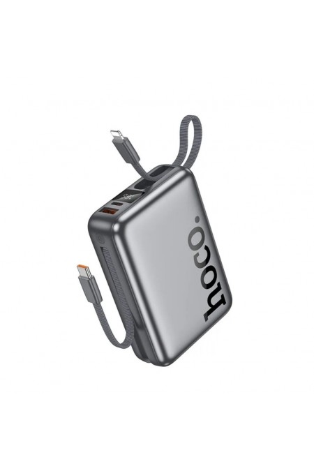 Портативный аккумулятор Hoco Q39 Eminente 22.5W+PD20WC Power bank with cable 20000mAh (металлический серый) 