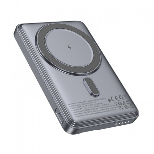 Портативный аккумулятор Hoco Q46 Title PD20W magnetic +card holder+phone holder 5000mAh (серый) 4
