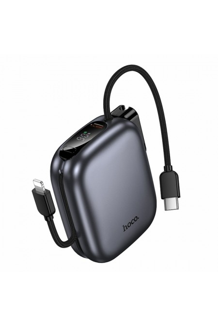 Портативный аккумулятор Hoco Q49 Peak PD20W with cable 10000mAh (серый) 1