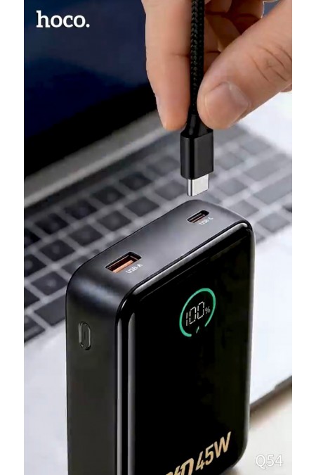 Портативный аккумулятор Hoco Q54 Shine PD45W power bank with cable 20000mAh (серый) 3