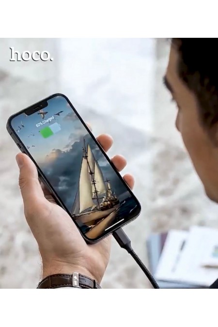 Портативный аккумулятор Hoco Q54 Shine PD45W power bank with cable 20000mAh (серый) 4
