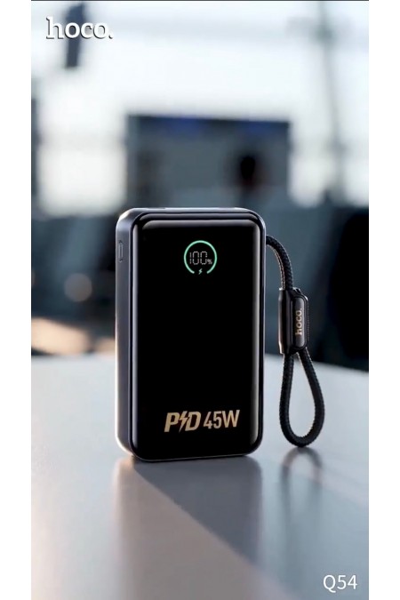 Портативный аккумулятор Hoco Q54 Shine PD45W power bank with cable 20000mAh (серый) 6