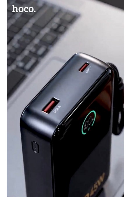 Портативный аккумулятор Hoco Q54 Shine PD45W power bank with cable 20000mAh (серый) 7