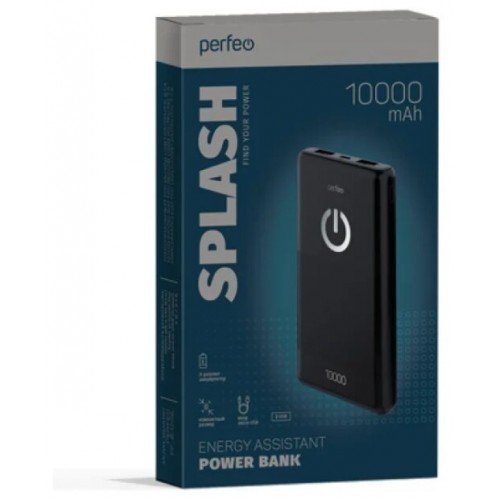 Портативный аккумулятор Perfeo Splash 10000mAh (PF_B4296) (черный) 3