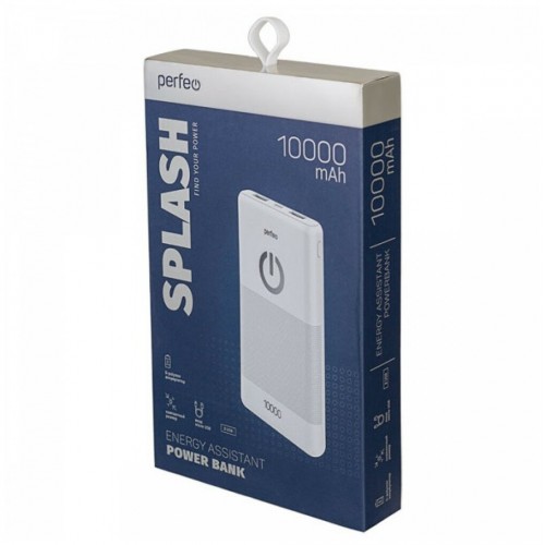 Портативный аккумулятор Perfeo Splash 10000mAh (PF_B4297) (белый) 2