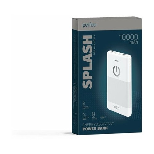 Портативный аккумулятор Perfeo Splash 10000mAh (PF_B4297) (белый) 3