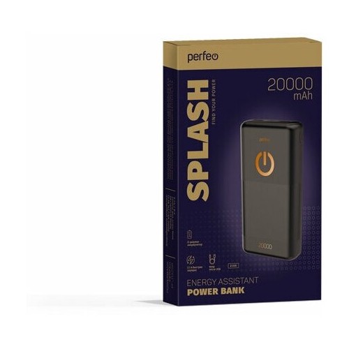 Портативный аккумулятор Perfeo Splash 20000mAh (PF_B4298) (черный) 1