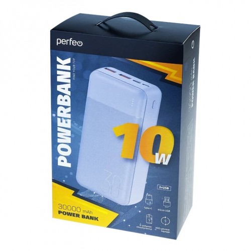 Портативный аккумулятор Perfeo PF_E2096 30000mAh (белый) 5