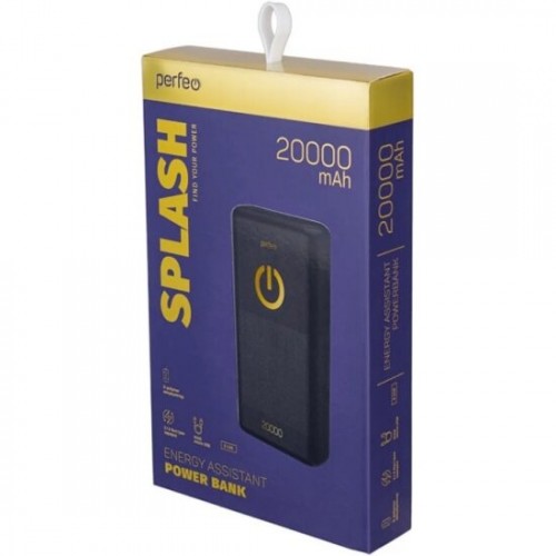 Портативный аккумулятор Perfeo Splash 20000mAh (PF_B4298) (черный) 2
