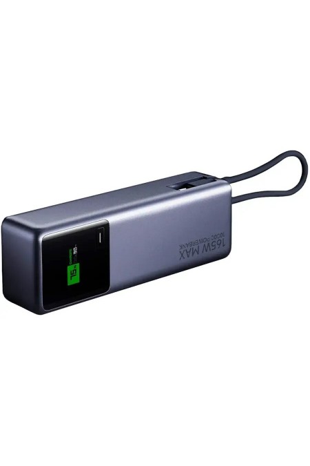 Портативный аккумулятор Xiaomi PB1165MI 165W встроенный кабель USB-C 10000mAh (серый) 1