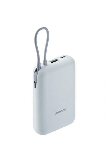 Портативный аккумулятор Xiaomi Power Bank 10000mAh (встроенный кабель) (BHR9073GL) (синий) 