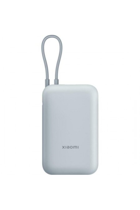 Портативный аккумулятор Xiaomi Power Bank 10000mAh (встроенный кабель) (BHR9073GL) (синий) 1