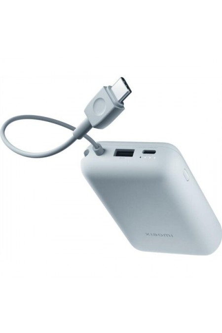 Портативный аккумулятор Xiaomi Power Bank 10000mAh (встроенный кабель) (BHR9073GL) (синий) 6