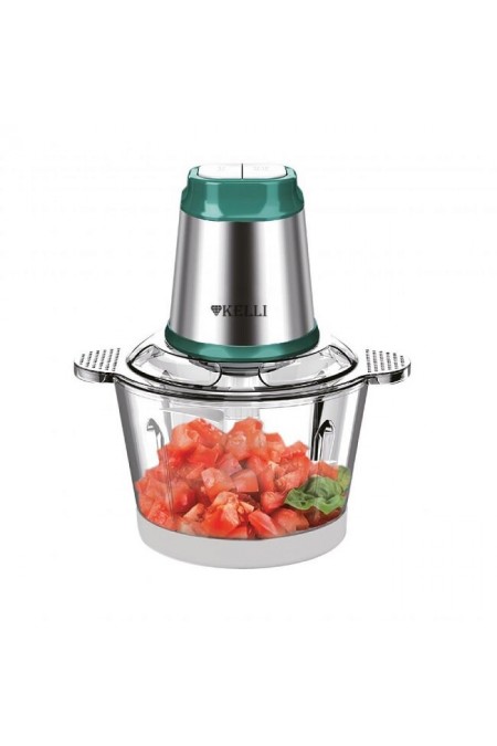 Измельчитель Kelli KL-5216 (серебристый/зеленый) 