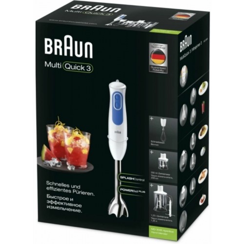 Погружной блендер Braun MQ 3025 Spaghetti (белый/синий) 7