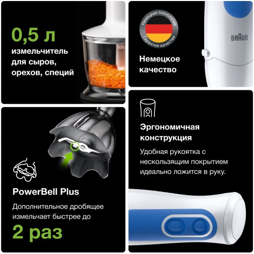 Погружной блендер Braun MQ 3035 Sauce (белый) 4
