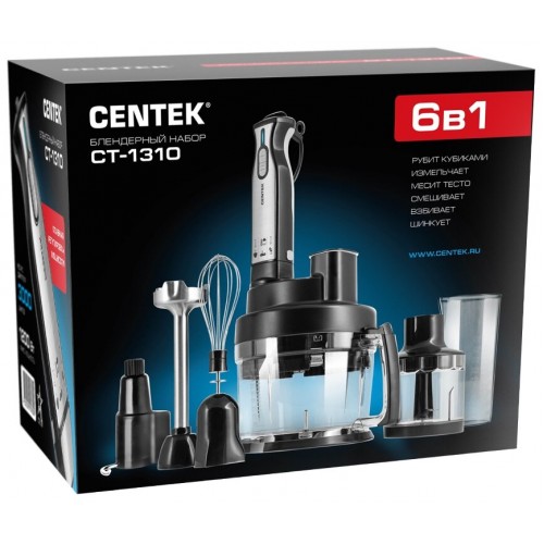 Погружной блендер CENTEK CT-1310 (черный/серебристый) 8