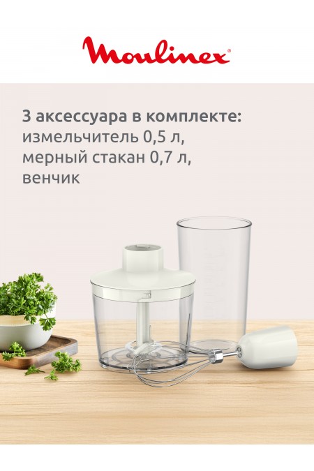 Погружной блендер Moulinex DD523AF0 (кремовый/бежевый) 4