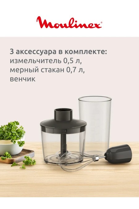 Погружной блендер Moulinex DD5R38F0 (черный) 4