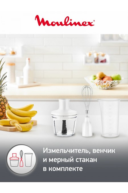 Погружной блендер Moulinex DD643132 (белый) 4