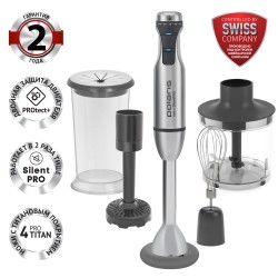 Погружной блендер Polaris PHB 1583L Silent (серебристый/черный)