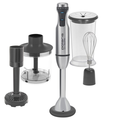 Погружной блендер Polaris PHB 1583L Silent (серебристый/черный) 7