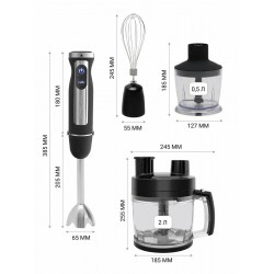 Погружной блендер Polaris PHB 1589AL (черный/серебристый)