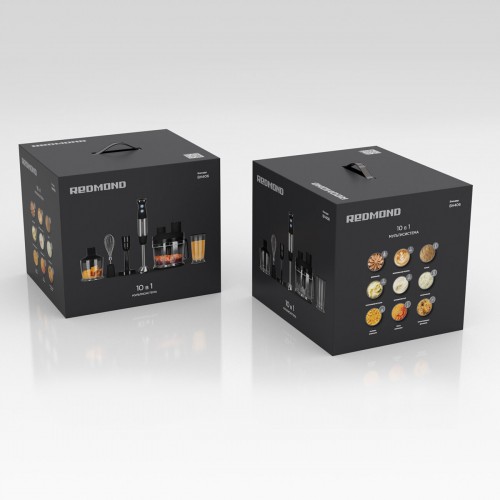 Погружной блендер Redmond BH406 (черный/серебристый) 8